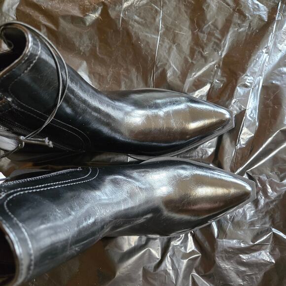 Target Wild Fable Giovanna Western Pointed Toe Chelsea Ankle Boot NWT 7 Black - Picture 5 of 5